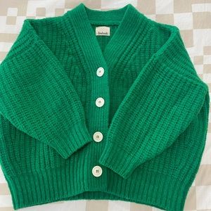 Babaa no19 mini cardigan—emerald
